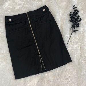 ❤️ Smooth Zippered Slinky Skirt w/ Silver Buttons, Kenar, Sz. 10